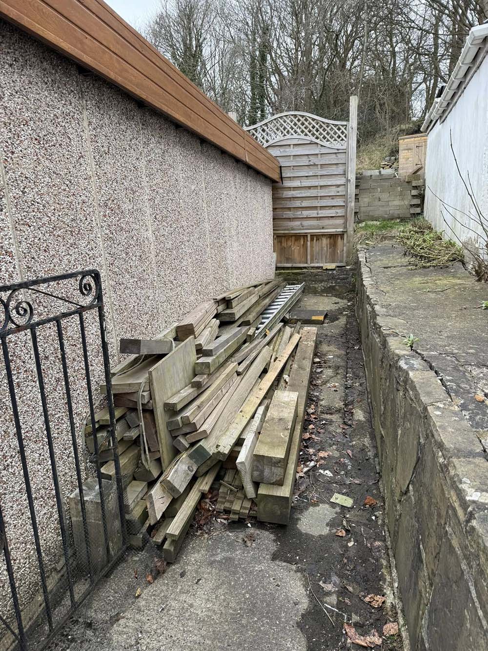 Waste wood removal in West Yorkshire