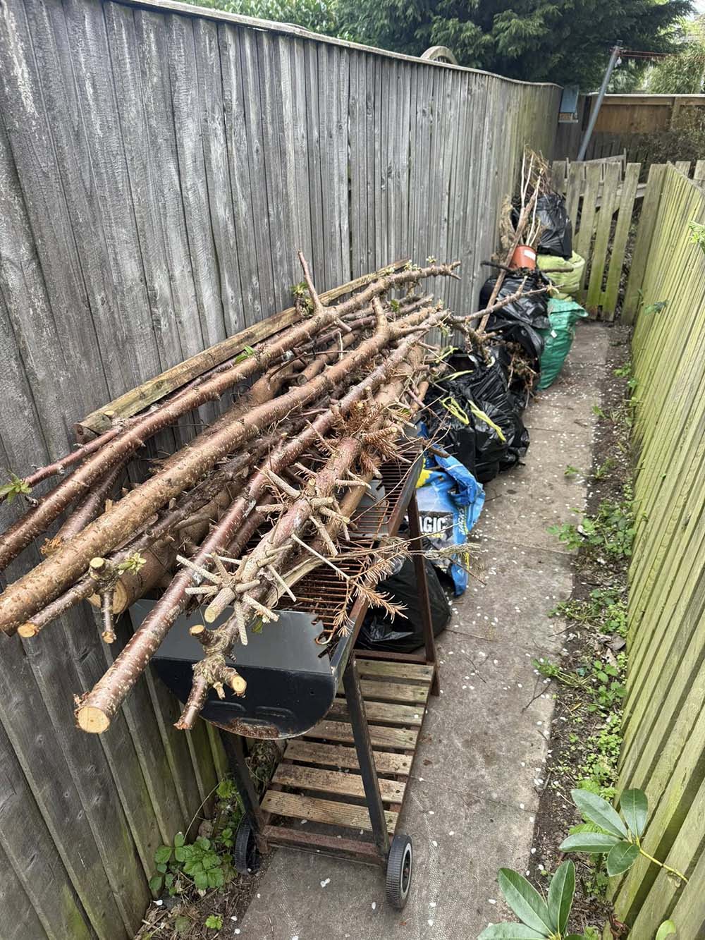 Garden waste ready for collection in West Yorkshire